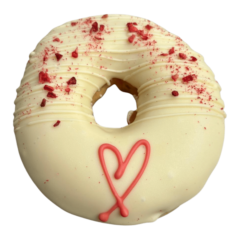 Hochzeit Donut mit Himbeerstreusel