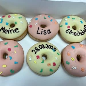 Einschulung Donut - bunte Buchstaben
