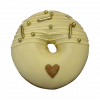 Hochzeit Donut goldene Perlen und Stangen mit Streifen Herz