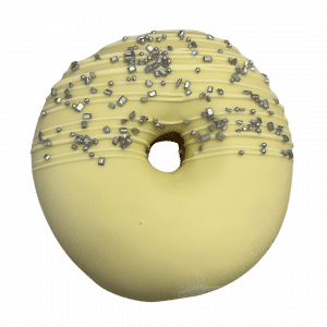 Hochzeit Donut silberne Miniperlen und Glitter Streusel