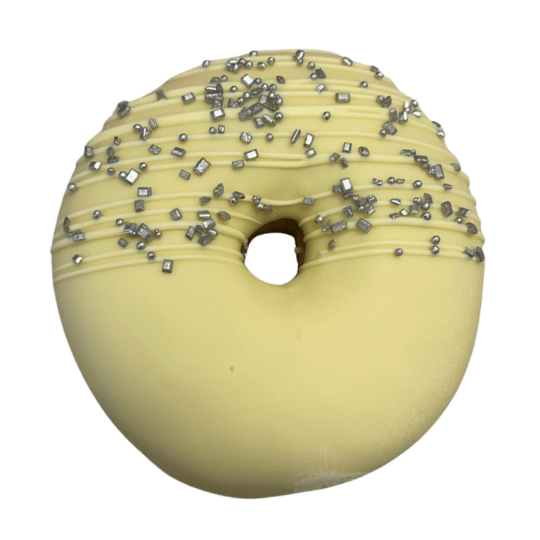 Hochzeit Donut silberne Miniperlen und Glitter Streusel