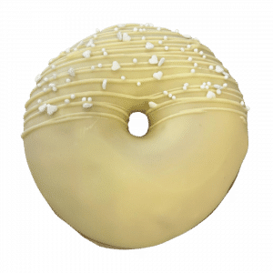 Hochzeit Donut weiße Streusel mit Streifen