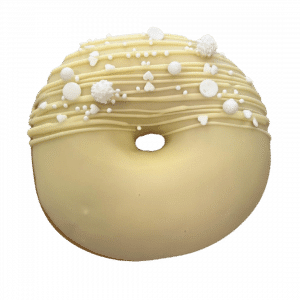 Hochzeit Donut weiße Streusel mit Streifen