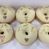 Hochzeit Donutbox goldene Perlen und Stangen mit Streifen