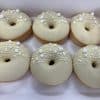 Hochzeit Donutbox weiße Streusel mit Streifen