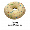Donut mit bunten Miniperlen