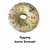 Donut mit bunten Streusel