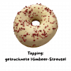 Donut mit getrockneten Himbeer-Streusel
