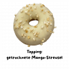 Donut mit getrockneten Mango-Streusel