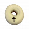 Donut weiß mit Kreuz