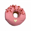 Valentinstag Donut pink mit Erdbeerstreusel